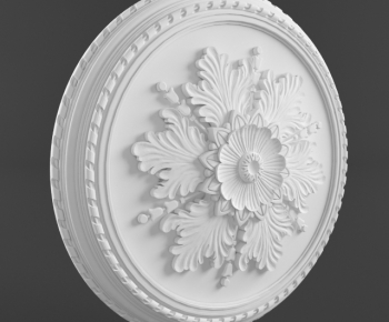 European Style Plaster Carved Top Plate-ID:781099823