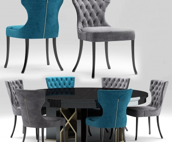 Modern Post Modern Style Simple European Style Dining Table And Chairs-ID:958088299