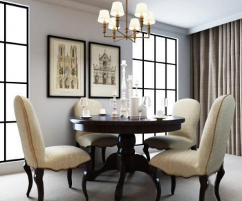 American Style Simple European Style Dining Room-ID:811636673