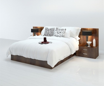Modern Double Bed-ID:541867956