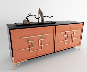 New Chinese Style Side Cabinet/Entrance Cabinet-ID:936714113