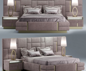 Modern Double Bed-ID:122170485