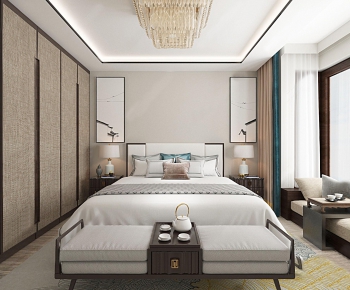 New Chinese Style Bedroom-ID:854774432