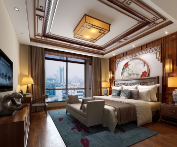 New Chinese Style Bedroom-ID:660635716