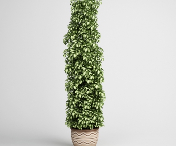 Modern Potted Green Plant-ID:982666297