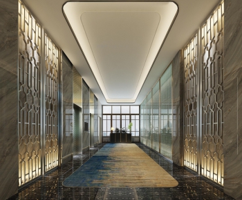 New Chinese Style Corridor Elevator Hall-ID:715092958
