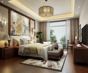 New Chinese Style Bedroom-ID:484094455