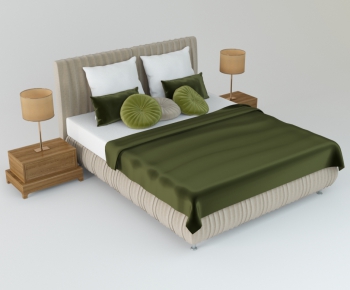 Modern Double Bed-ID:572979549