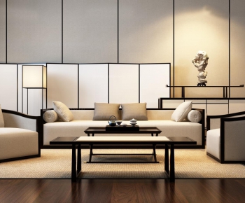 New Chinese Style A Living Room-ID:835536768