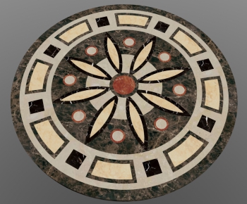 欧式圆形地毯-ID:335116198