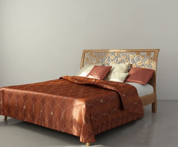 Modern Double Bed-ID:566633858