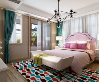 Modern Simple European Style Bedroom-ID:762690316