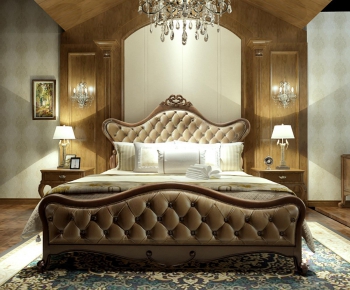 European Style Double Bed-ID:964734146