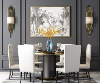 Modern Simple European Style Dining Table And Chairs-ID:422372499