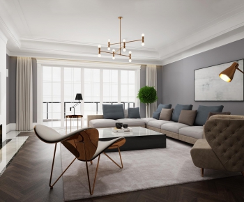 Modern Nordic Style A Living Room-ID:839465554
