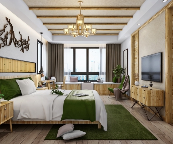 New Chinese Style Bedroom-ID:907240475
