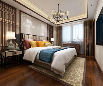 New Chinese Style Bedroom-ID:905095823