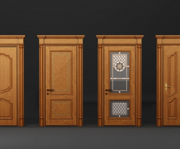 European Style Solid Wood Door-ID:313870971