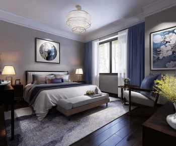 New Chinese Style Bedroom-ID:657035455