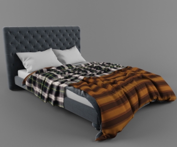 Modern Double Bed-ID:398989195