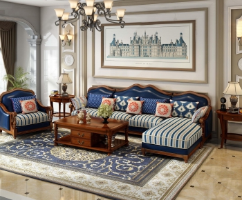 American Style Sofa Combination-ID:609504318
