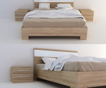 Modern Double Bed-ID:935420895
