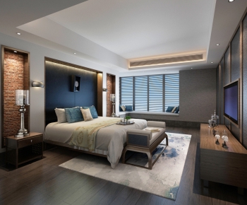 New Chinese Style Bedroom-ID:219992713