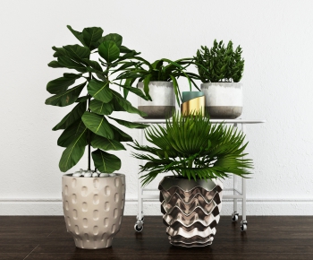 Modern Potted Green Plant-ID:488273477