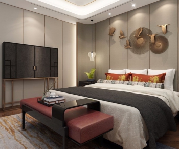 New Chinese Style Bedroom-ID:235702516