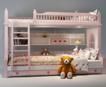 Simple European Style Bunk Bed-ID:679992869