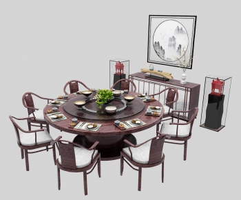 New Chinese Style Dining Table And Chairs-ID:413786447