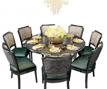 Simple European Style Dining Table And Chairs-ID:756888375
