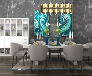 Modern Dining Table And Chairs-ID:909345242