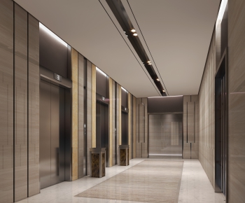 Modern Corridor/elevator Hall-ID:413352475