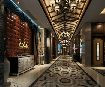 New Chinese Style Corridor Elevator Hall-ID:359941241