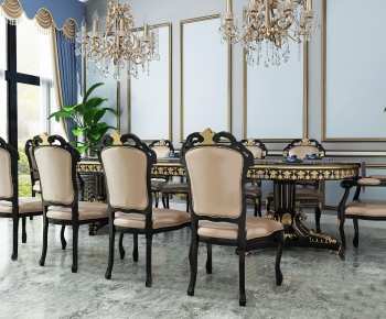 European Style New Classical Style Dining Table And Chairs-ID:333160485
