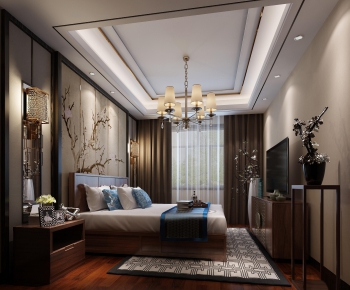 New Chinese Style Bedroom-ID:626938739