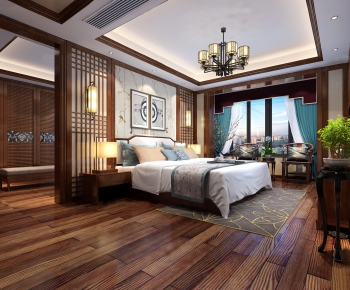 New Chinese Style Bedroom-ID:235753491