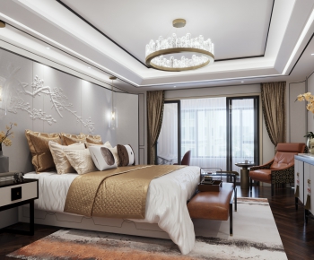 New Chinese Style Bedroom-ID:638665712