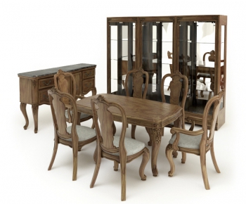 American Style Dining Table And Chairs-ID:123812449