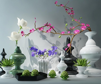 Modern New Chinese Style Flowers-ID:370191214