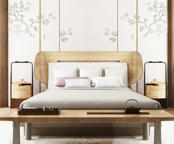 New Chinese Style Double Bed-ID:946302383