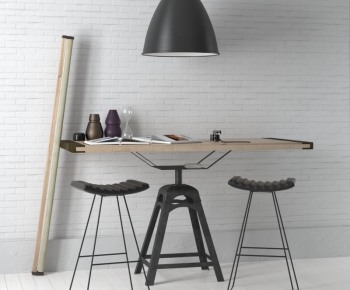 Industrial Style Leisure Table And Chair-ID:552846765