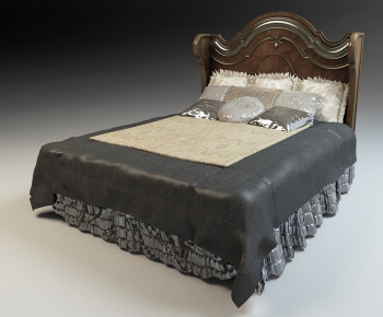 European Style Double Bed-ID:402214256