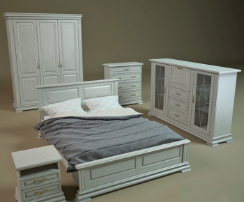 European Style Double Bed-ID:413254518