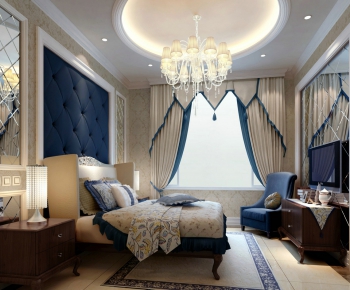 Modern American Style Bedroom-ID:438195256