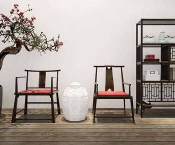 New Chinese Style Single Chair-ID:742169616