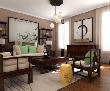 New Chinese Style Sofa Combination-ID:503989343