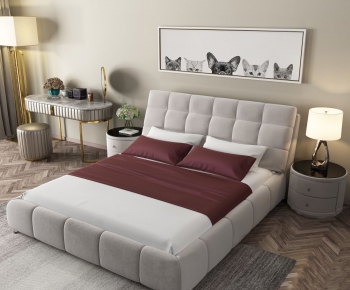 Modern Double Bed-ID:271018528