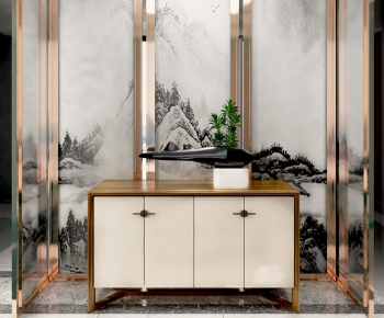 New Chinese Style Side Cabinet/Entrance Cabinet-ID:280360846